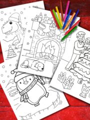 Free Cute Christmas Coloring Pages (easy to print!) - Craft · Share · Play