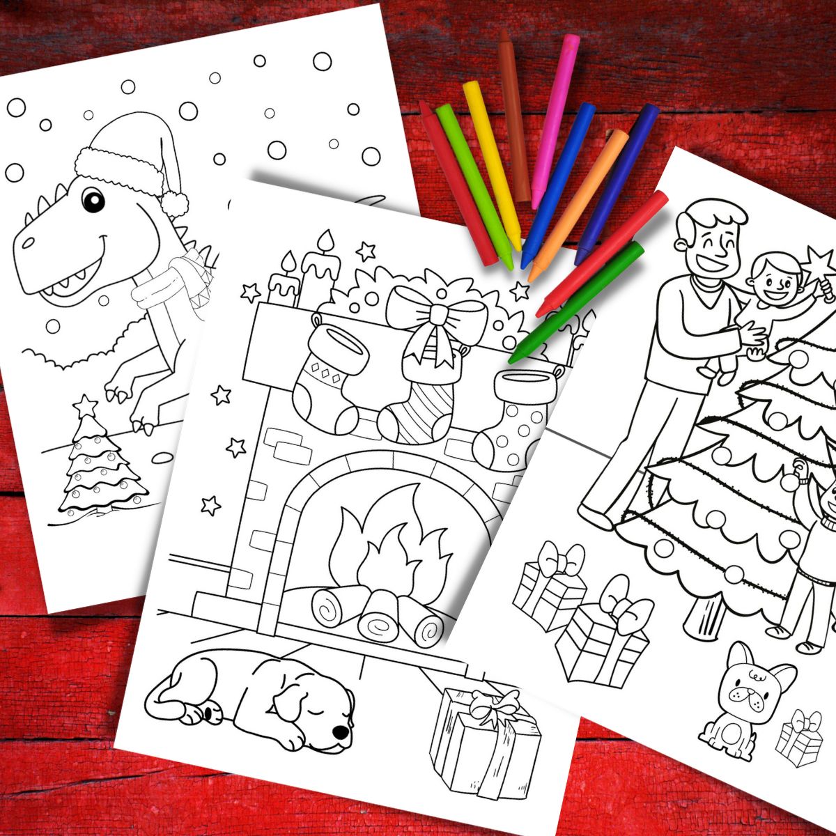 Free Cute Christmas Coloring Pages (easy to print!) - Craft · Share · Play