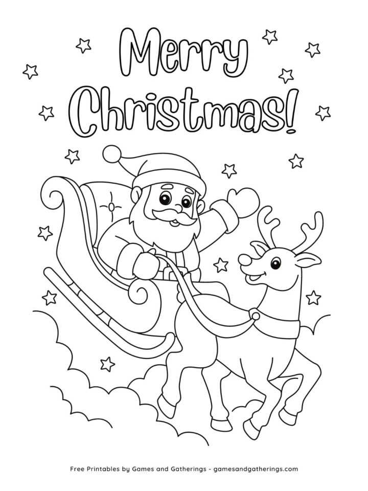 Free Cute Christmas Coloring Pages (easy to print!) - Craft · Share · Play